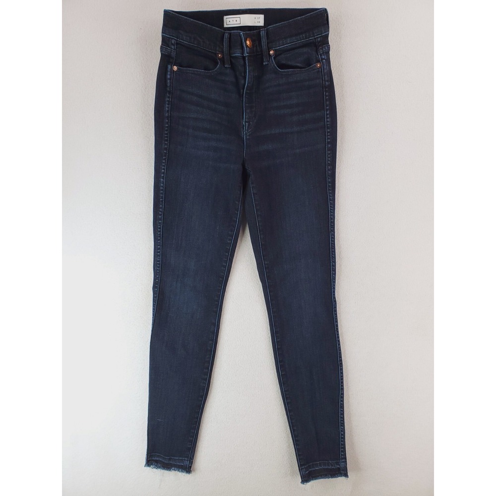 AYR Jeans Womens 27 Blue Psychic City Skinny Stretch Denim Pants Dark Wash High